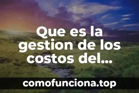 Qué es observar de acuerdo a gestión del conocimiento 5 Que es la gestion de los costos del proyecto