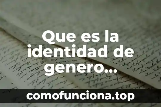 Que es la identidad gráfica en grafoscopia 4 Que es la identidad de genero diccionario