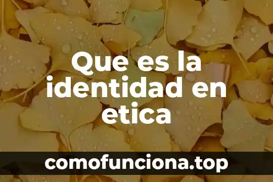 Katterine baker que es identidad personal 3 Que es la identidad en etica