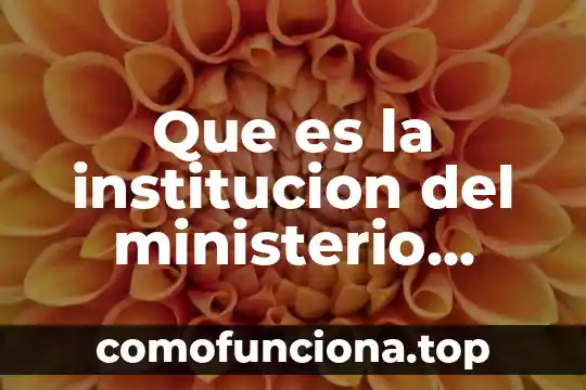 Que es una direccion como ente publico 8 Que es la institucion del ministerio publico