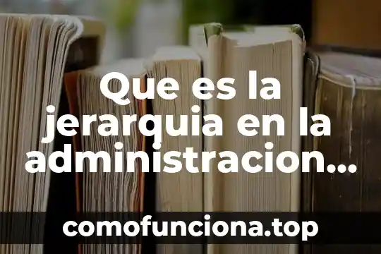 Que es la axiologia jerarquia de valores 7 Que es la jerarquia en la administracion publica