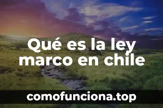 Que es la ley de los signos suma 4 Qué es la ley marco en chile