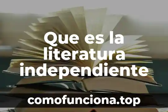 Que es un articulo en lengua y literatura 8 Que es la literatura independiente