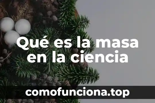Por que es importante la ciencia en la arquitectura 7 Qu茅 es la masa en la ciencia
