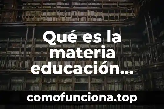 Que es el arte materia 6 Qué es la materia educación socioemocional