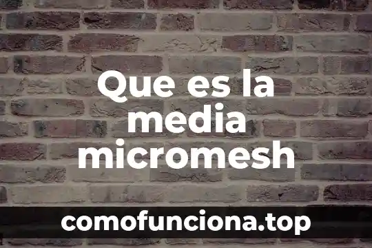Que es una media aritmetica o promedio 3 Que es la media micromesh