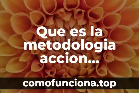 Que es una accion tecnica e instrumento de evaluacion 5 Que es la metodologia accion participativa taller