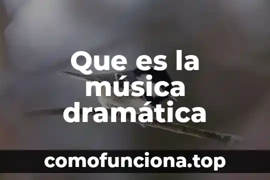 Qué es segundo plano o música de fondo 5 Que es la música dramática