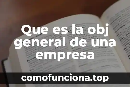 Qué es el nombre fiscal de una empresa 8 Que es la obj general de una empresa