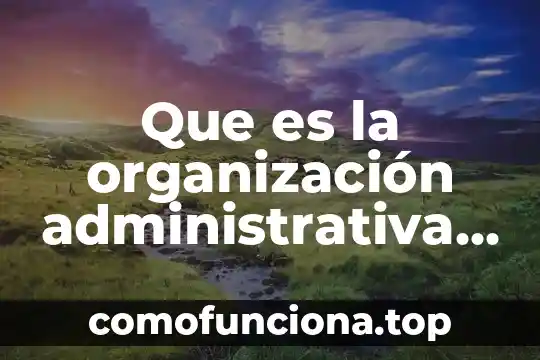 Abstracción expresiva que es 8 Que es la organización administrativa y su importancia