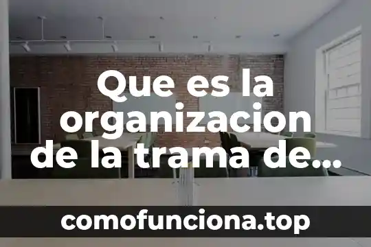 Concepto de que es diseño de una organización 6 Que es la organizacion de la trama de una novela