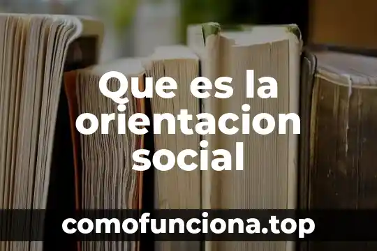 Que es orientacion institucional significado 5 Que es la orientacion social