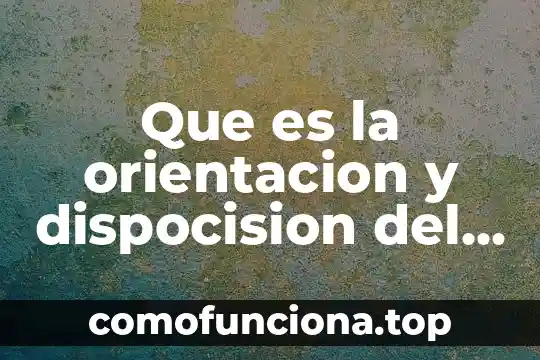 Que es orientacion institucional significado 4 Que es la orientacion y dispocision del cuerpo