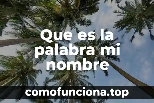 Que es penetrante palabra 3 Que es la palabra mi nombre