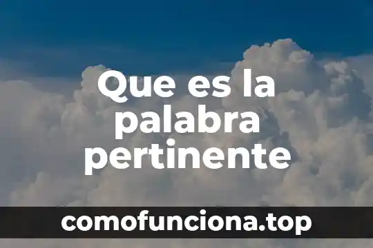 Que es significa la palabra voluntario 6 Que es la palabra pertinente
