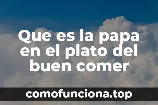 Que es el plato del buen comer concepto 4 Que es la papa en el plato del buen comer