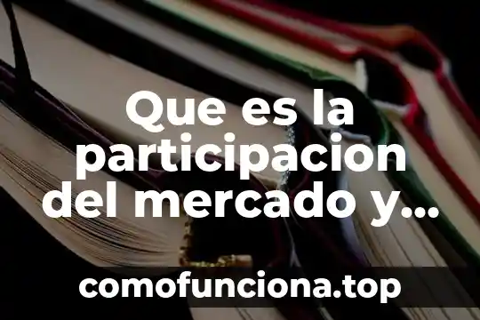 Qué es el poder y la participación política 4 Que es la participacion del mercado y como se determina
