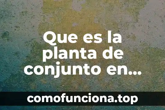 Que es el tecnico en informatica 3 Que es la planta de conjunto en dibujo tecnico