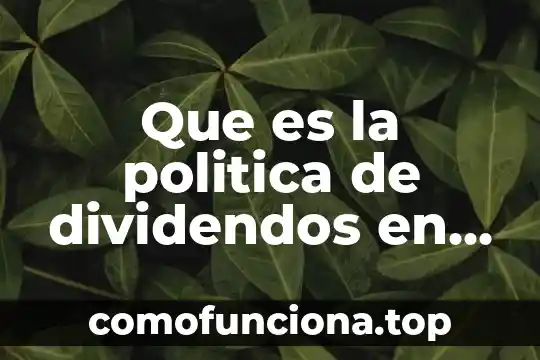 Qué es la política fiscal y cuál es su propósito 3 Que es la politica de dividendos en mexico