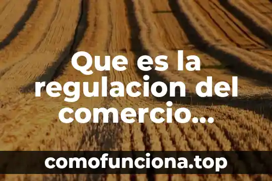 Qué es la cruz roja internacional 8 Que es la regulacion del comercio internacional