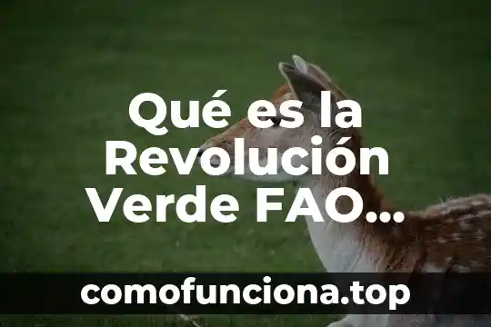 Que es la eléctrica laguna verde 7 Qué es la Revolución Verde FAO definición