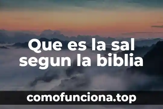 Que es verdad segun la biblia 3 Que es la sal segun la biblia