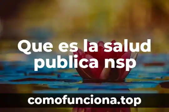 Que es figura publica 6 Que es la salud publica nsp