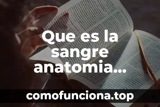 Que es movimiento anatomia 5 Que es la sangre anatomia humana