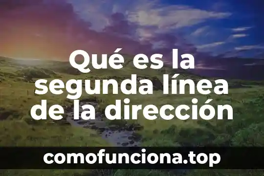 Que es y su funcion disco duro 5 Qué es la segunda línea de la dirección