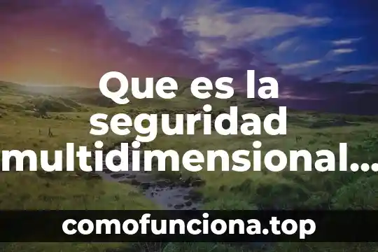 Que es la eritropoyetina unam 3 Que es la seguridad multidimensional unam