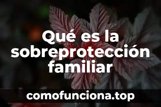 Que es la sinamica familiar 7 Qué es la sobreprotección familiar