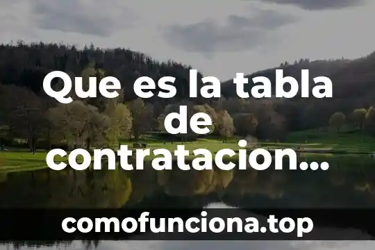 Que es diagrama tecnico 3 Que es la tabla de contratacion ciclica