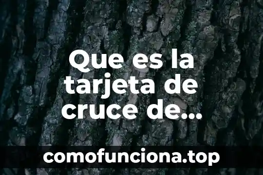 Que es tarjeta de adquisicion de datos dag 5 Que es la tarjeta de cruce de frontera