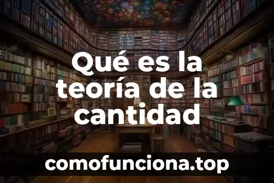 Teoria psp que es 4 Qué es la teoría de la cantidad