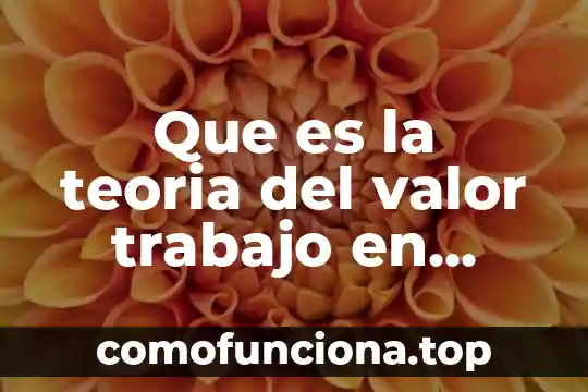 Respuesta objetiva de lo que es la historia 4 Que es la teoria del valor trabajo en historia