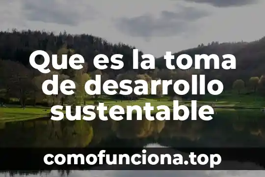 Que es un sistemas de produccion animal sustentable 6 Que es la toma de desarrollo sustentable