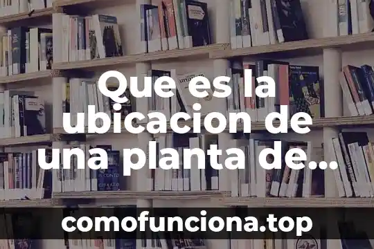Que es un modelo de sistema de produccion 7 Que es la ubicacion de una planta de produccion