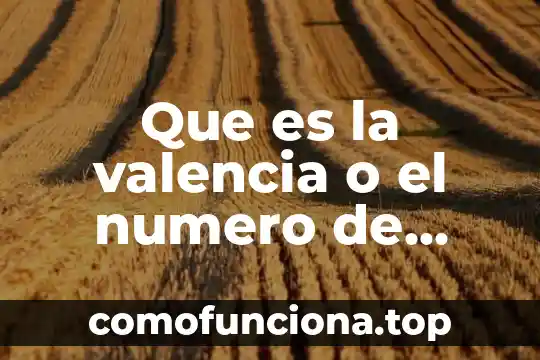 Número de BIOT que es 3 Que es la valencia o el numero de oxidacio