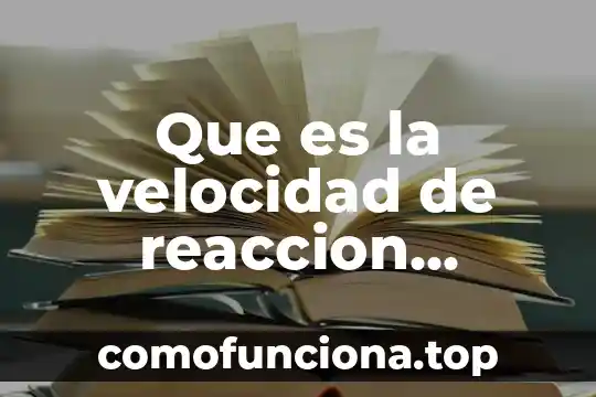 Que es la glucosa y su formula química 8 Que es la velocidad de reaccion quimica