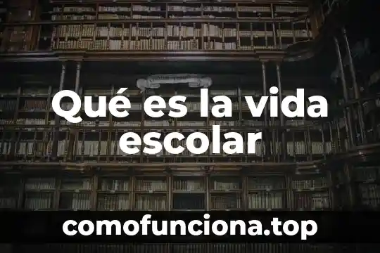 Qué es proyecto escolar comunitario 8 Qué es la vida escolar