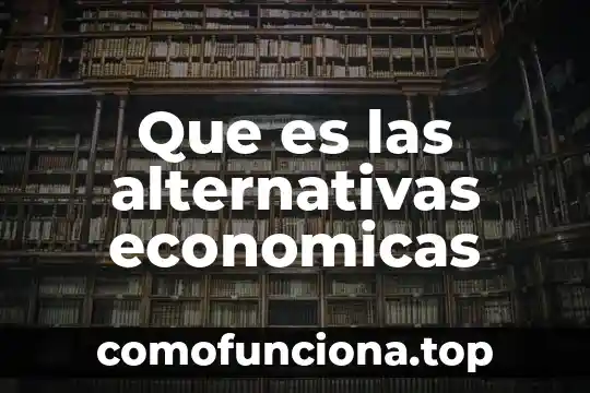 Que es sociedad civl 3 Que es las alternativas economicas