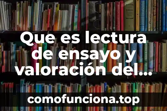 Que es ser mediador de salas de lectura 4 Que es lectura de ensayo y valoración del proyecto