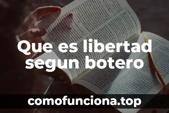 Que es el valor de la libertad en sentido juridico 4 Que es libertad segun botero