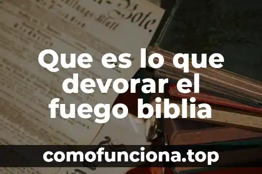 Que es biomédico definición 4 Que es lo que devorar el fuego biblia