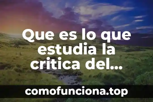 Qué es y qué estudia la estadística 5 Que es lo que estudia la critica del conocimiento