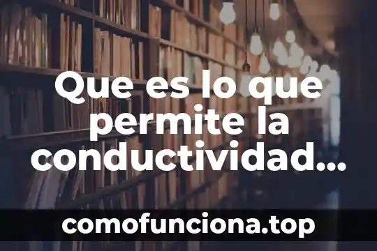 Qué es una cardioversión eléctrica materiales 7 Que es lo que permite la conductividad electrica