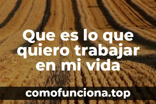 Quiero investigar que es una metáfora 5 Que es lo que quiero trabajar en mi vida