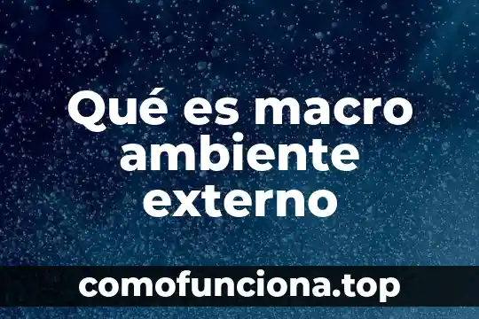 Que es el conocimiento externo e interno 5 Qué es macro ambiente externo