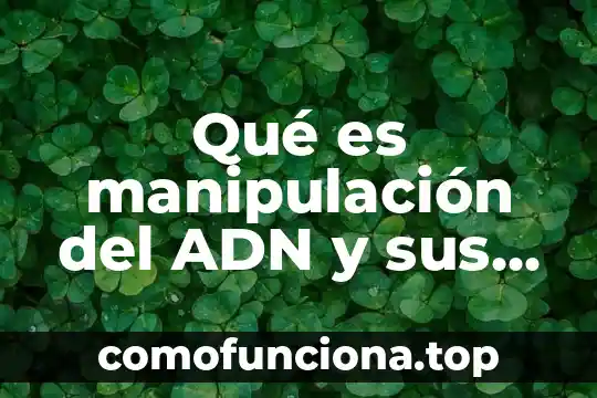Investigar que es la manipulación genética y el medio ambiente 5 Qué es manipulación del ADN y sus ejemplos biología