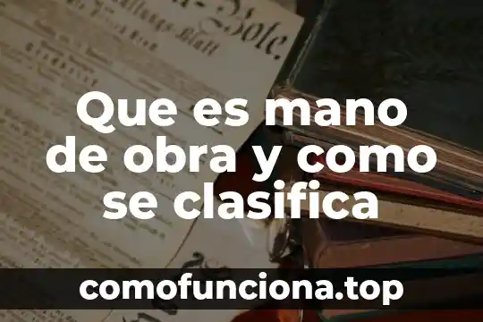 Que es la trama o argumento de una obra dramatica 3 Que es mano de obra y como se clasifica